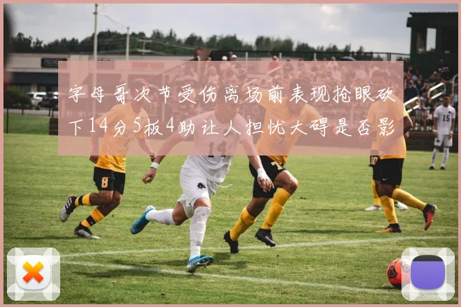 字母哥次节受伤离场前表现抢眼砍下14分5板4助让人担忧大碍是否影响后续比赛